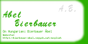 abel bierbauer business card