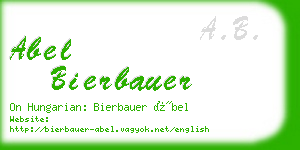 abel bierbauer business card